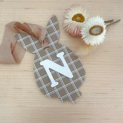 Personalised Easter Basket Tag - Cocoa