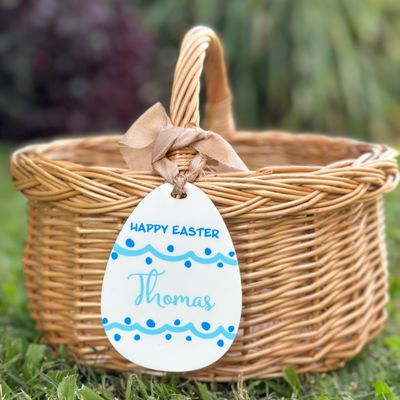 Personalised Easter Basket Tag - scallop