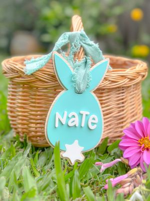 Personalised Easter Basket Tag - Pink