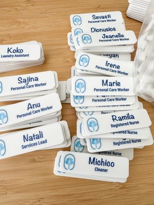 Printed Personalised Name Badge with logo