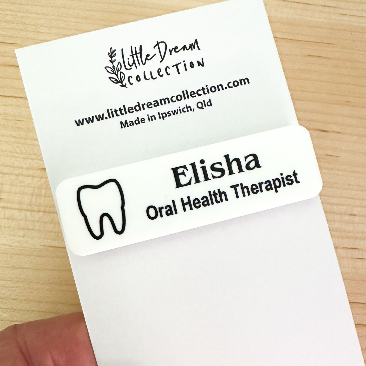 Printed Personalised Name Badge with logo