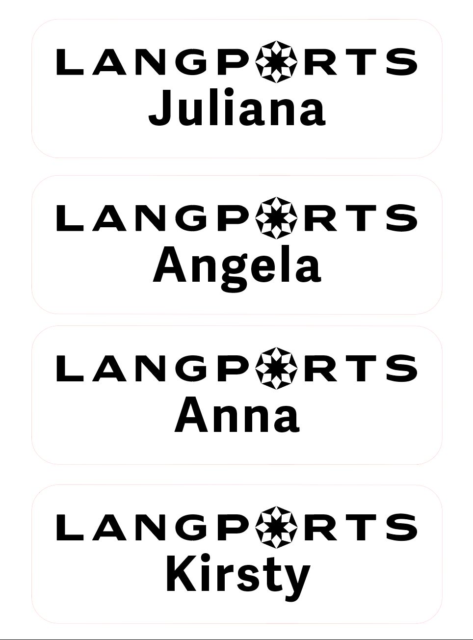 Custom Name Badge Bamboo For Anna