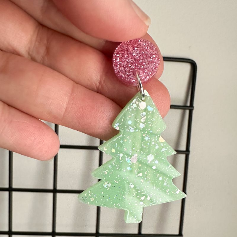 Christmas tree earrings