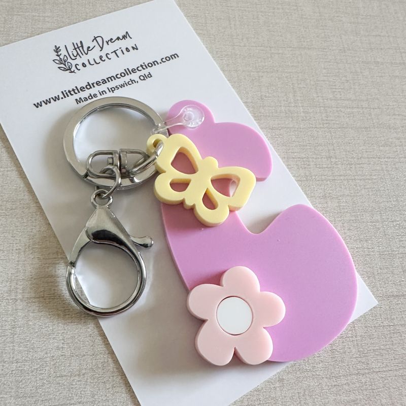 Acrylic Letter Bag Tag Keychain