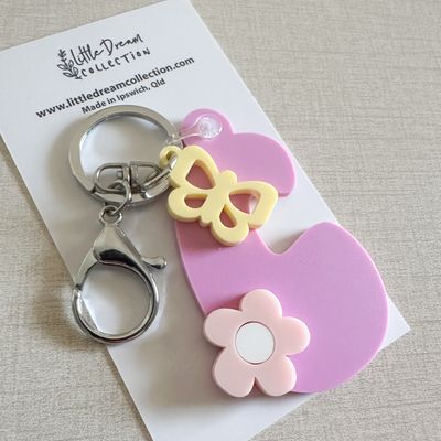 Acrylic Letter Bag Tag Keychain