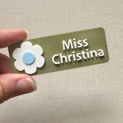 3D Name Badges - Flower