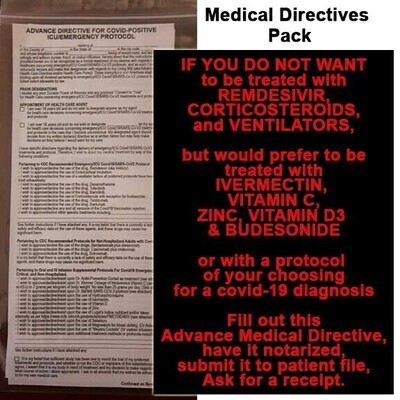Medical Directives Pack (File with healthcare providers & get a receipt!)