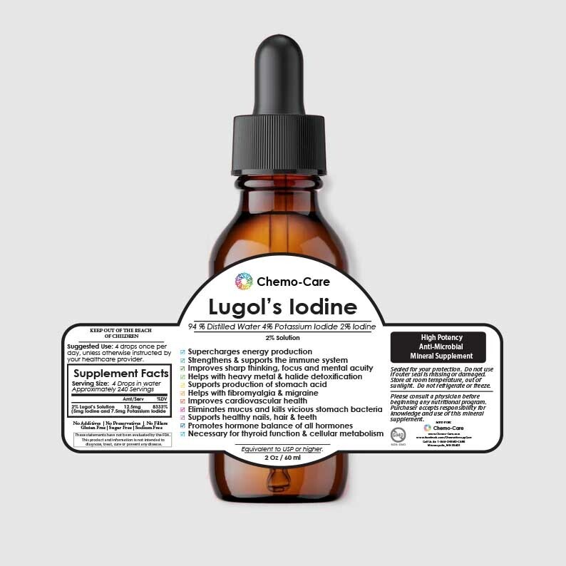 Lugol&#39;s Solution of Iodine 2% 2 oz Bottle