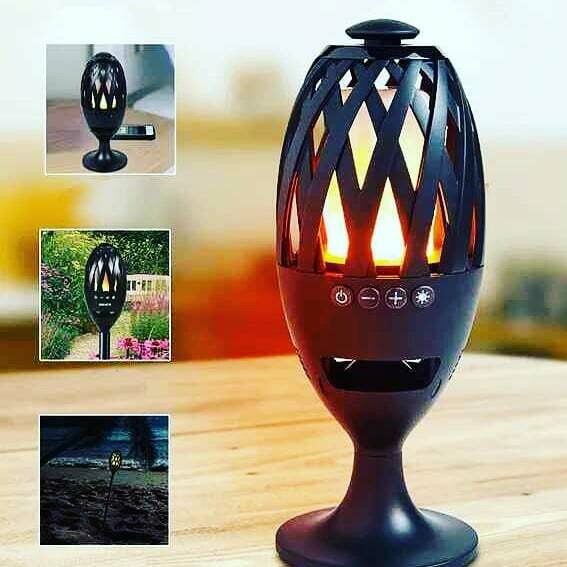 Damru Bluetooth Speaker w/Led Flame lamp. 2 in 1