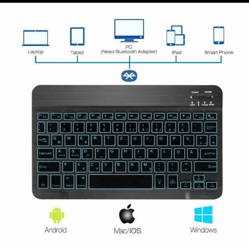 Wireless Bluetooth Keyboard and stand for ipads, tablets, Android TV