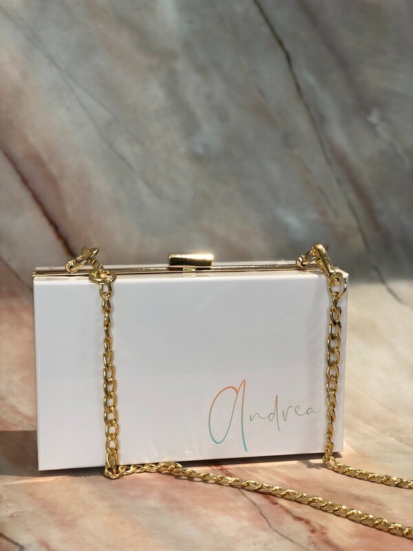 Cartera Acrílica   Blanca