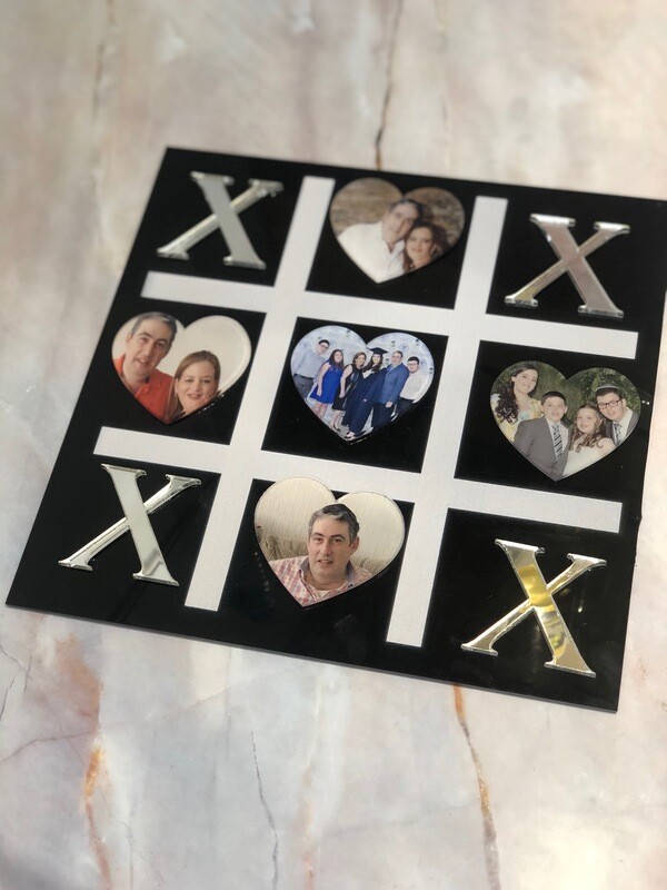Tic Tac Toe En Acrílico Impreso 9 x 9 delgado