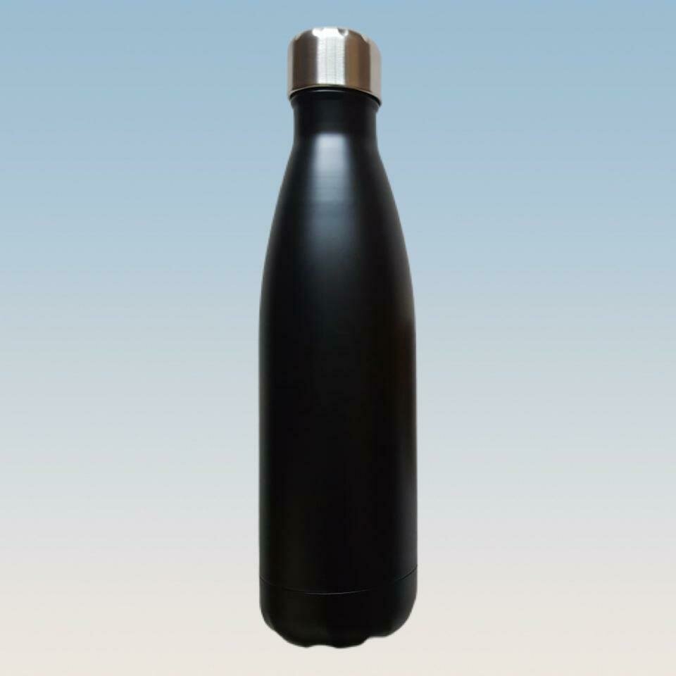 Botella Térmica Lisa Negra