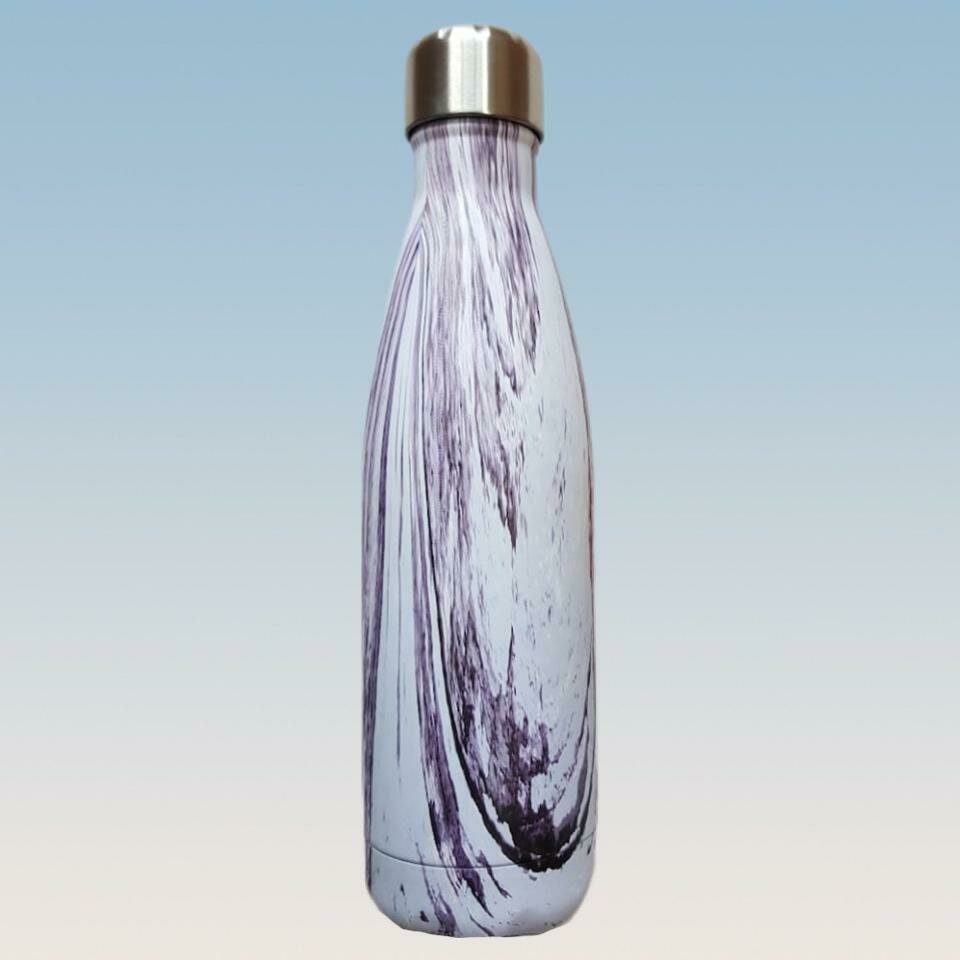 Botella Térmica Marmoleada Lila
