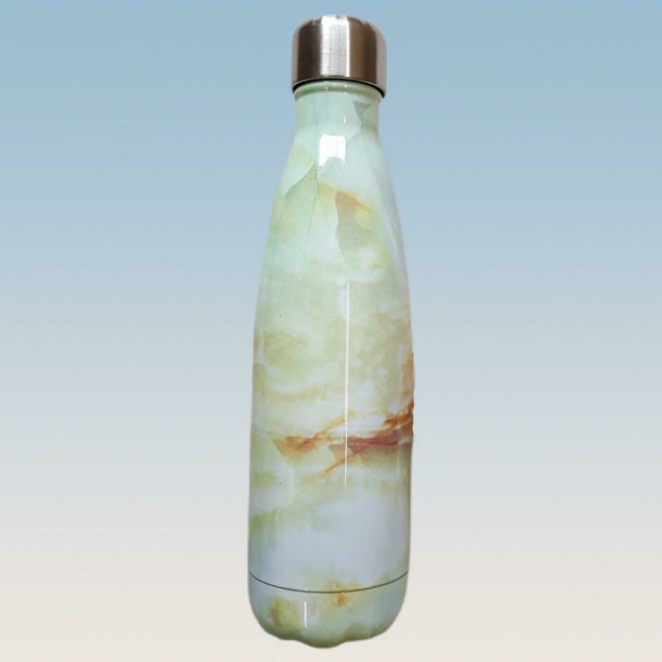 Botella Térmica Marmoleada Verde
