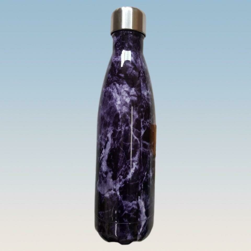 Botella Térmica Marmoleada Morada