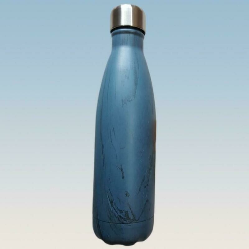 Botella Térmica Marmoleada Azul