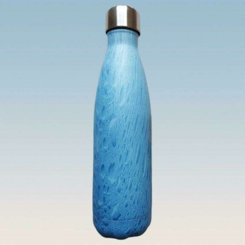 Botella Térmica Marmoleada Celeste