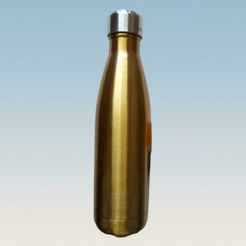 Botella Térmica Satinada Dorado