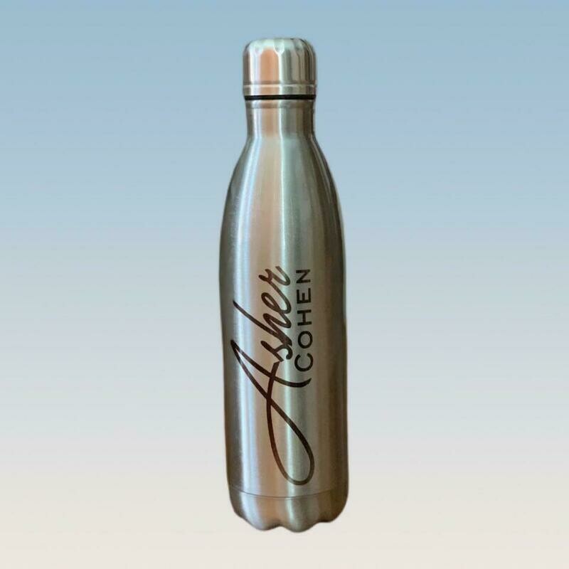 Botella Térmica Satinada Plateada