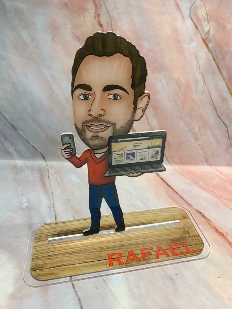 Foto Acrílico en Caricatura 2 tamaños, Tamaño: 8 pulgadas