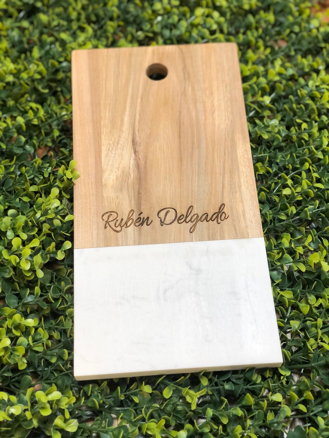 Tabla De Madera Con Mármol Rectangular