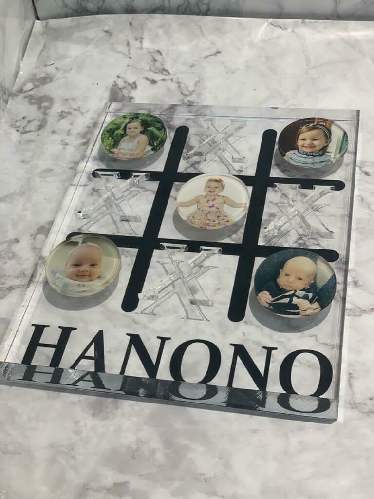 Tic Tac Toe En Acrílico Impreso 8 x 10