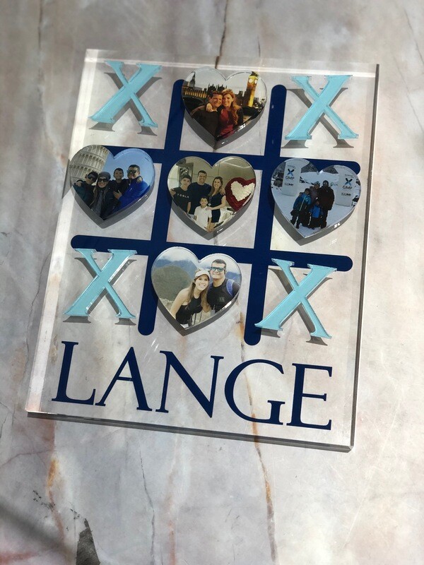 Tic Tac Toe En Acrílico Impreso 8 x 10