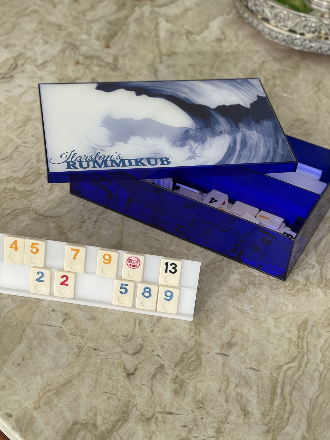 Juego De Rummikub en Acrílico con Caja Personalizada