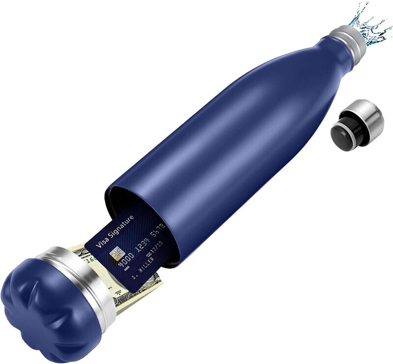 Botella Azul térmica con compartimento secreto