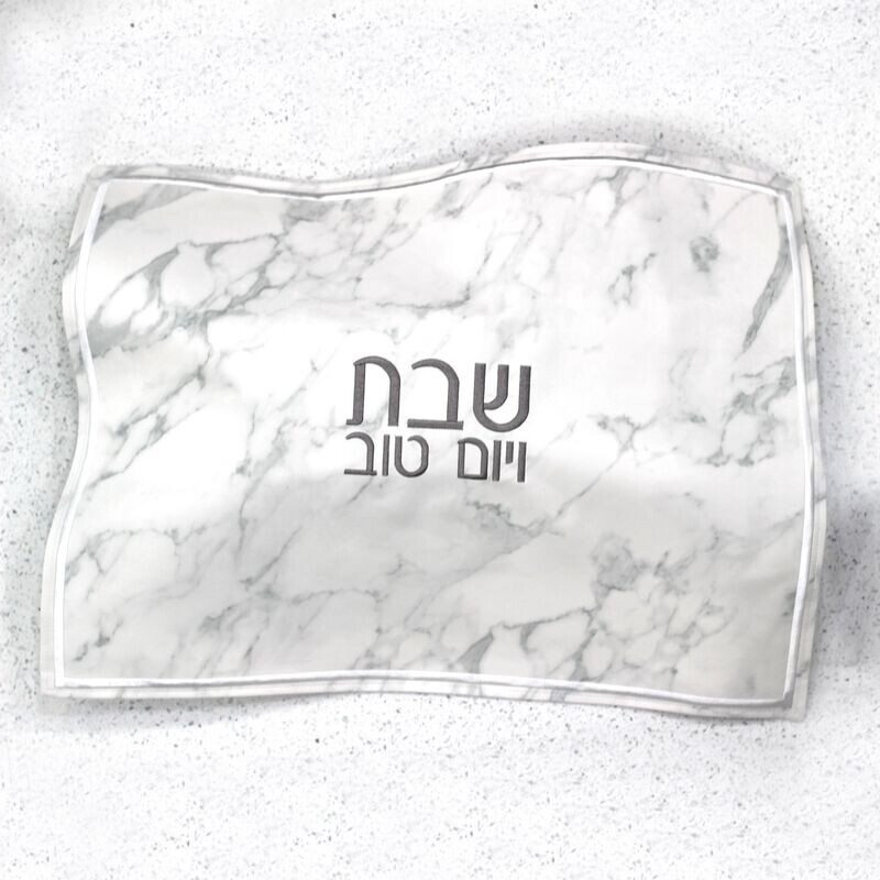 Cobertor de Jala PU leather Marmoleado Silver