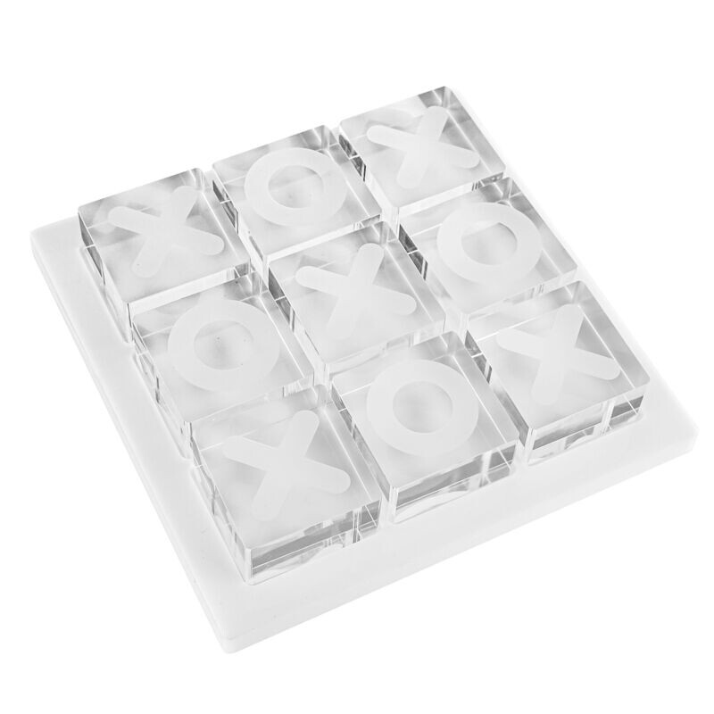 Lucite Tic Tac Toe  Base Blanco