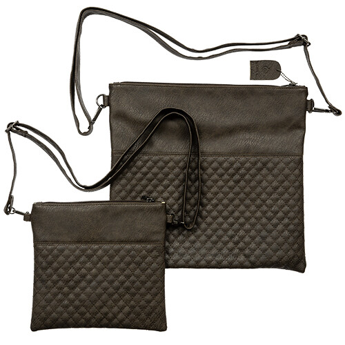 Set de Coracha en Cuerina Colgante Café 33 x 29 cm