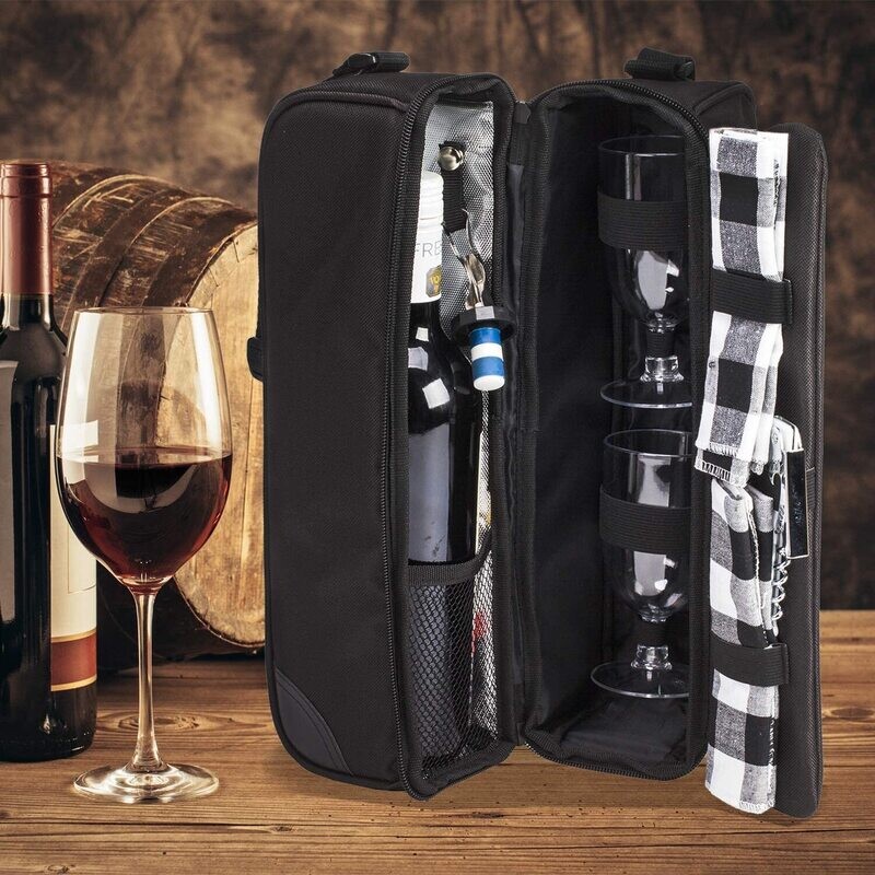 JG ACCESORIO P/BAR COOLER PARA VINO CON COPAS DETAPADOR Y SERVILLETAS