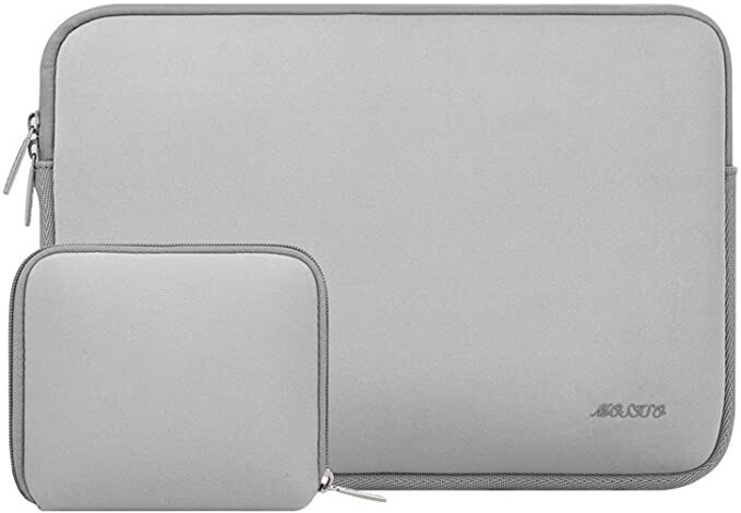 Set funda para Laptop con estuche para cargadores Gris Claro