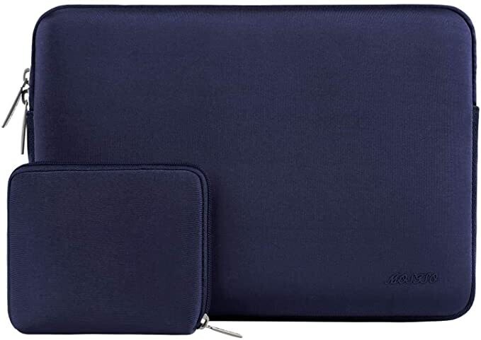 Set funda para Laptop con estuche para cargadores  azul Marino