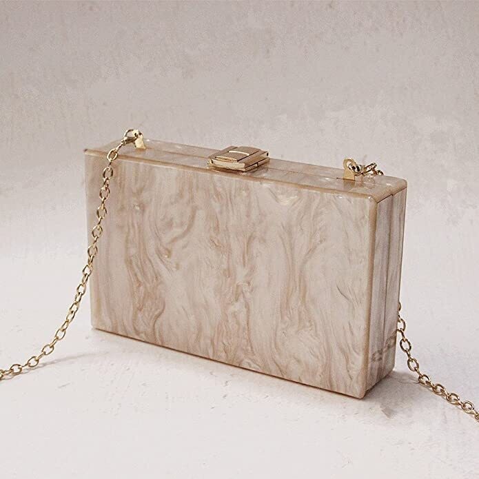 Cartera acrílica beige