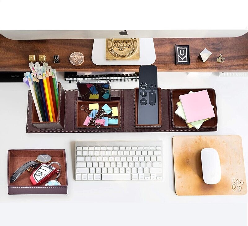 Organizador de escritorio (cuero sintetico)