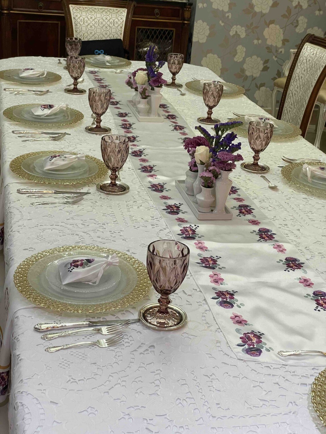 RUNNER DE MESA BLANCO14 X 52 PULGADAS