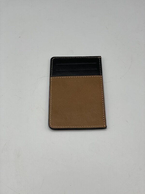 Tarjetero camel/negro grande