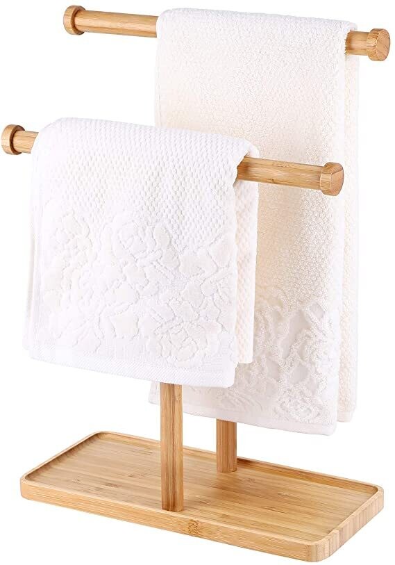 Soporte de toalla de bambu