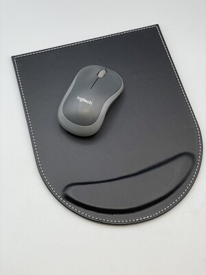 Mouse Pad de Cuerina Negro