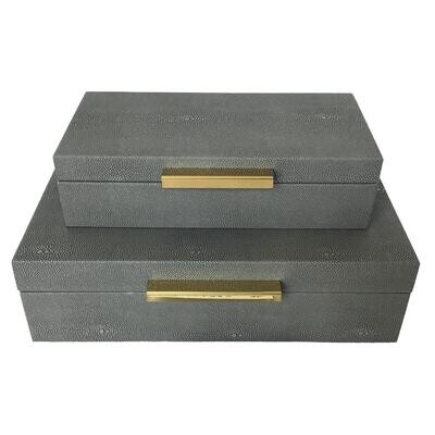 CAJA/JOYERO  GRIS DECORATIVA