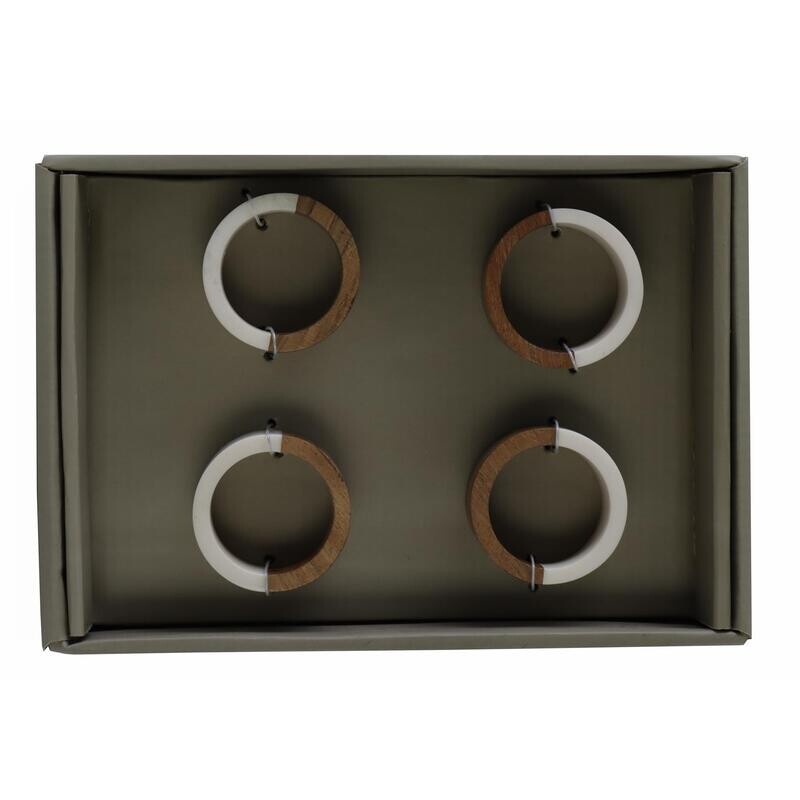 Servilletero Set Madera 4 pzas
