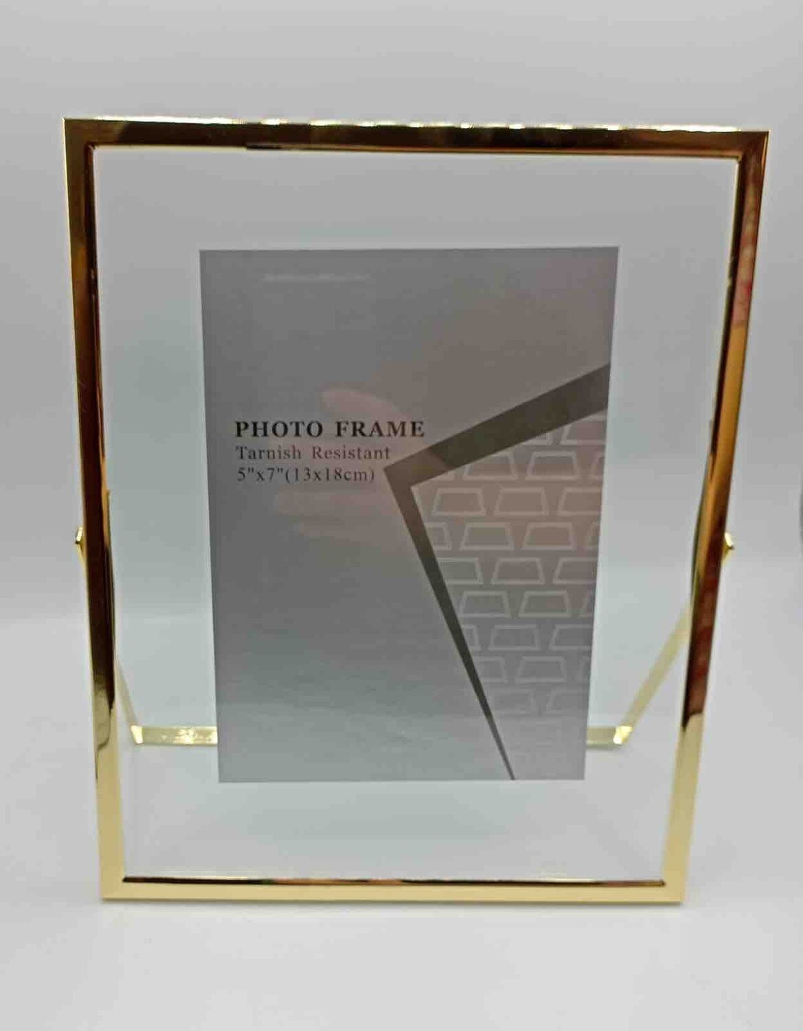 Porta retrato de Vidrio Dorado