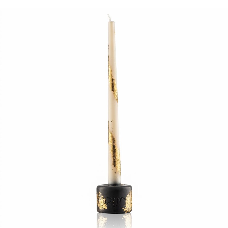 Vela para encender la Janukia - White &amp; Gold