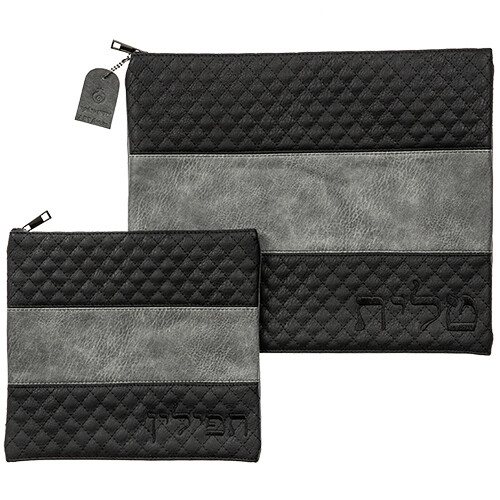 Set de Coracha en Cuerina 2 tonos cafe   36 x 29 cm