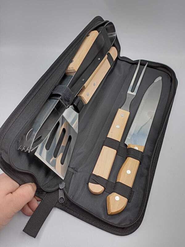 Set para barbacoa BBQ con estuche 4 Pzas pequeño