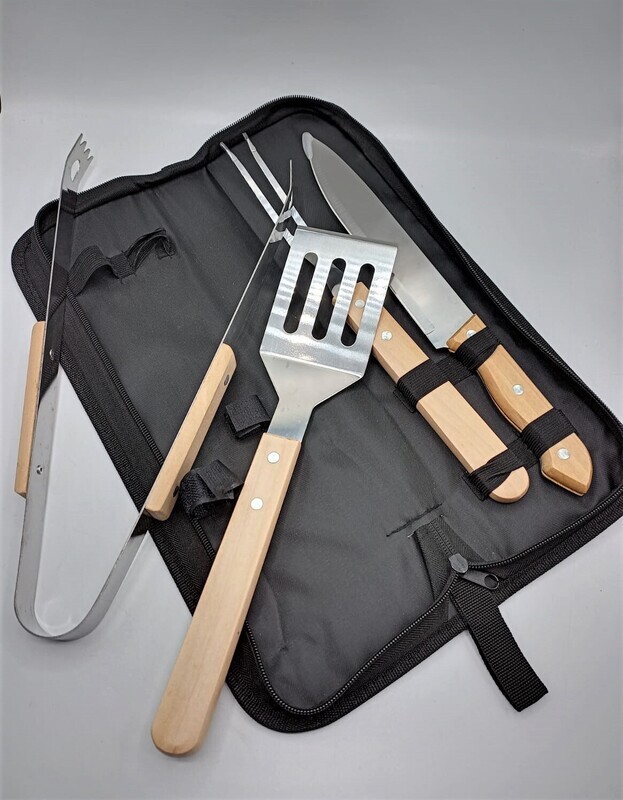 Set para barbacoa BBQ con estuche 4 Pzas pequeño