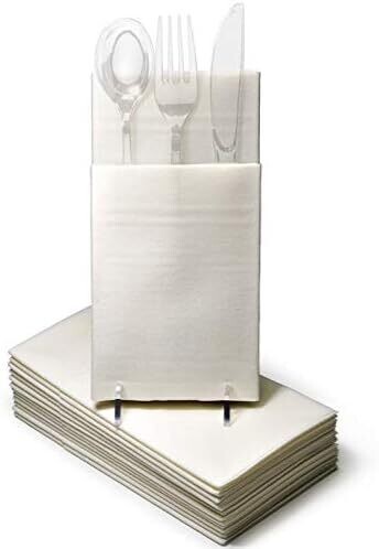 SERVILLETA RECTANGULAR IMITACION LINO CON BOLSILLO